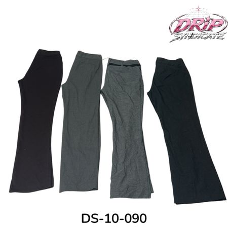 Calças de Escritório de Cintura Alta Y2K Chic (DS-10-090)