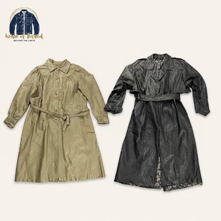 Leather trenchcoats