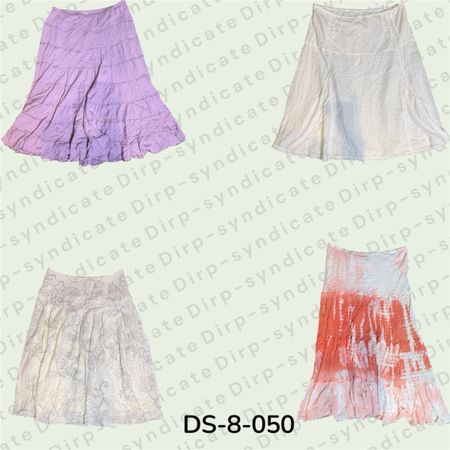 Saia Maxi Impressa Y2K – Saia Longa de Poliéster Inspirada no Vintage (DS-8-050)