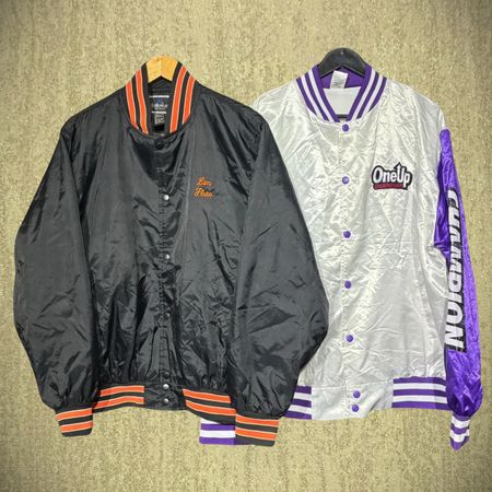 Retro Baseball Style Nylon Varsity Jackets(FNC:05)