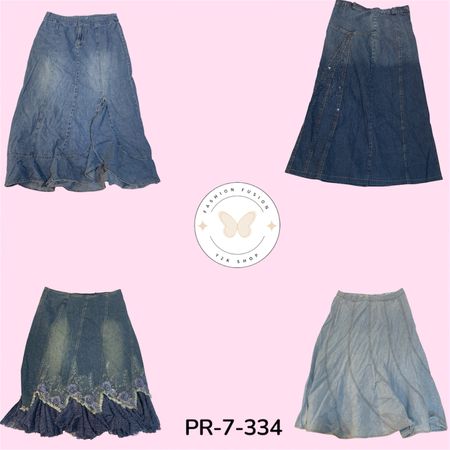 Women’s Premium Denim Skirts Mix – Y2K Vintage Fashion Collection (PR-7-334)