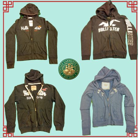Vintage Hollister & Abercrombie Fitch Hoodie Bundle | Grade B/C Lagerausverkauf: Hollister & Abercrombie Fitch Hoodies Los | Leichter Farbverlust/Wäsche benötigt | 50% Rabatt