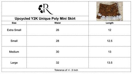 Upcycled Y2K Unique Poly Mini Skirt