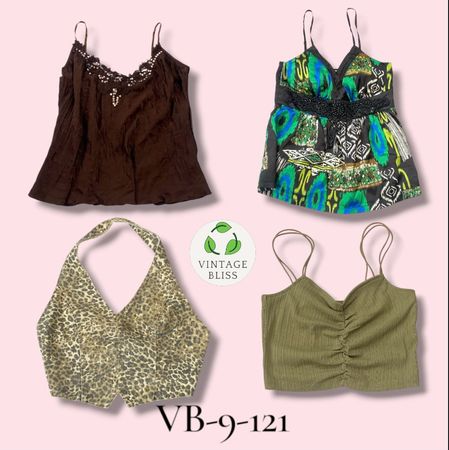 Y2K Vintage Cami Tops Wholesale Bundle (VB-9-121) 11 Stück