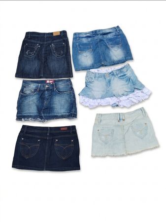 Vintage Y2K Denim Mini Skirt Bundle (VM-124)