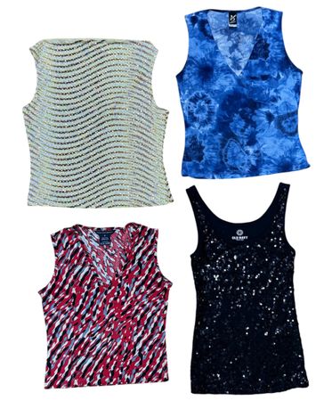 Y2K Beeded & Mesh Tops 10 pcs 1237