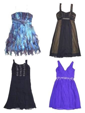 Y2K Midnight Beaded Mini Dresses