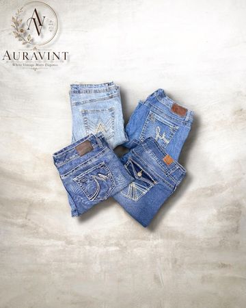 AV 1517 Y2K Embroidered Bootcut Jeans