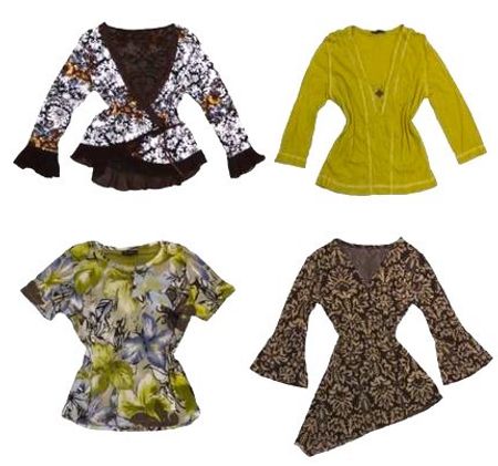 Y2K Forest Grunge Mesh Tops
