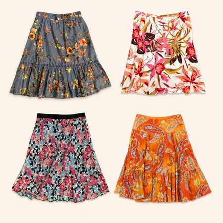 Y2k Printed Midi Skirts