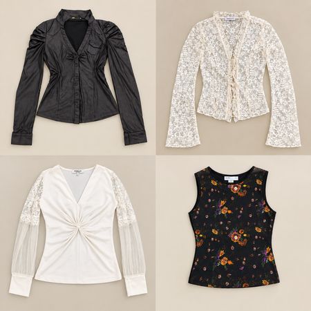 tops de estilo Y2k Mix