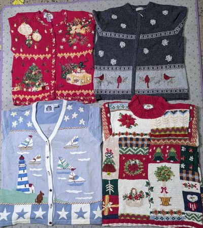 Coletes de Suéter Temáticos de Natal e Festivos Vintage Premium Bales/Lot (Tamanhos: S a XXL)