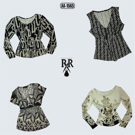 Y2K Black Gothic Mix Tops (AA-1565)
