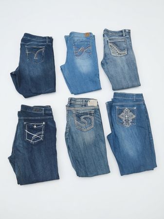 Lot of Vintage Y2K Oversized Embellished Jeans(Z-30)