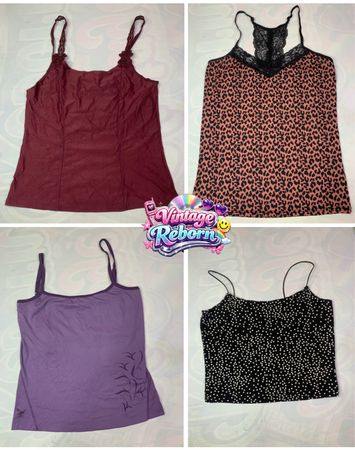 Lace & Leopard Y2K Cami Tops Edit | VR-426