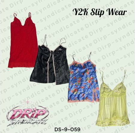 Y2K Strappy Mini Slip Dress (DS-9-059)