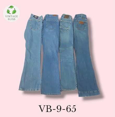 Vente en gros de jeans vintage à pattes d'éléphant brodés Y2K (VB-9-65) 9 pièces