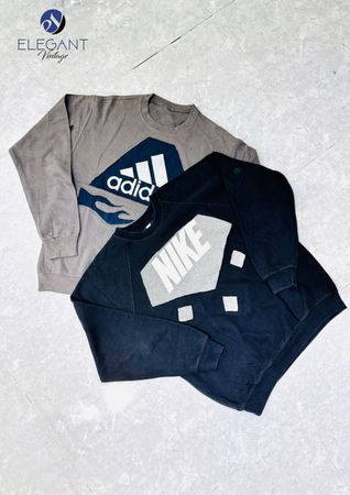Upcycled Adidas & Mix Branded Sweatshirt - EVR0396