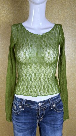 10 Pc Vintage Y2K Sheer Lace & Mesh Tops Collection - Fairycore & Coquette Wholesale Bundle #48