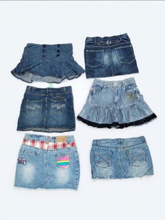 Bulk Lot Vintage Denim Skirts | Aesthetic Hot Girl Summer Bundle(VM-164)