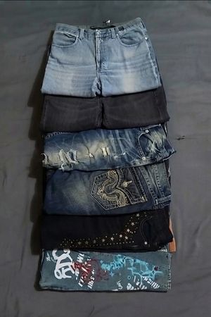 Y2k bestickte Hip Hop Jeans