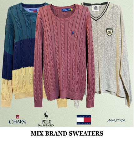 Mix Brand Sweaters including Tommy Hilfiger and Ralph Lauren