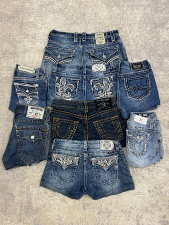 Miss Me, Rock Revival, True Religion Shorts - [TS-0762]