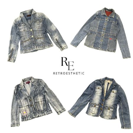 Y2K Unique Girl Denim Jacket RE-3738