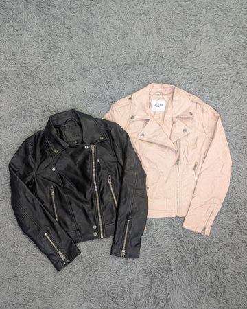***Y2K Leather Biker Structured Jackets – Retro 2000s Fashion Mix
