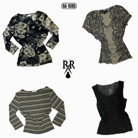 Y2K Black Gothic Mix Tops (AA-1595)