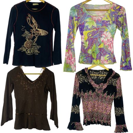 Vintage Y2K Long Sleeve Tops Collection