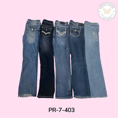 Women's Light Wash Flared Jeans – Relaxed Y2K Fit (PR-7-403)