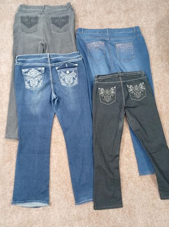 Y2K Embellished Jeans-EM-03-20pcs