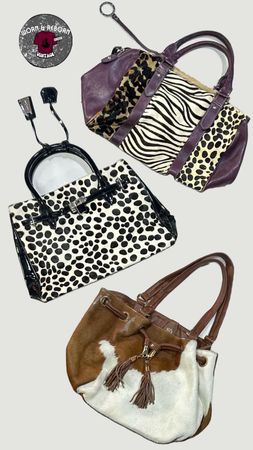 Y2k Orginal Animal skin print bags WR2035