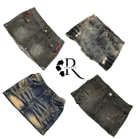 Y2K PARIS HILTON ERA GIRL DENIM MINI SKIRT RW-2389