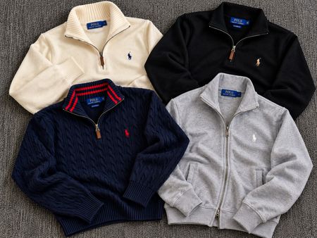 Ralph lauren 1/4 zips zippers