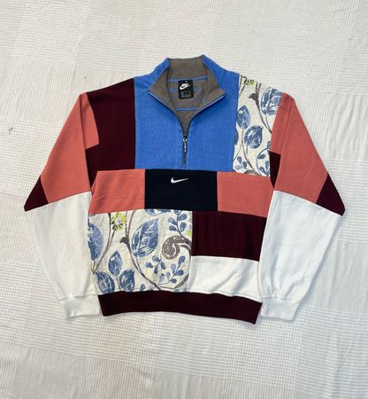 Upcycle Mis Branded Patchwork 1/4 Zipp (Dv-9-147)