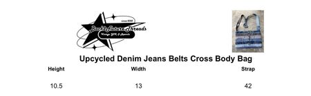 Ceinture à jeans en denim recyclé Sac bandoulière