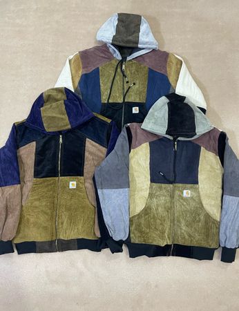 Upcycled Carhartt corduroy hooded jacket 🐒