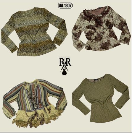Y2K Earthy Tone Mix Full Sleeve tops (AA-1307)