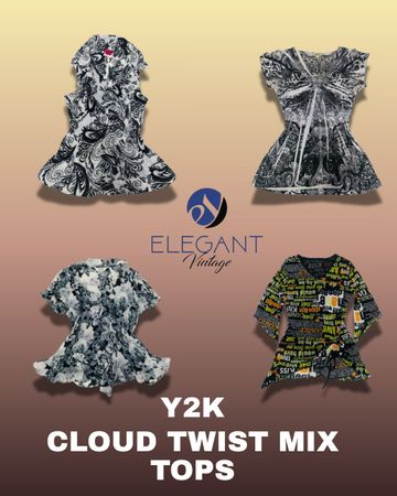 Y2K Cloud Twist Mix Tops - EV1307