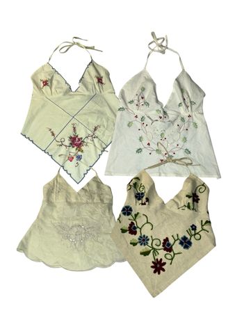 Upcycle Embellished Cami Tops TR 652