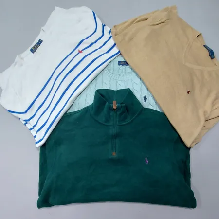 Ralph Lauren Sweaters – Cable Knit, 1/4 Zip, Rundhals & V-Ausschnitt – Note A/B – 10 Stück | 09-022