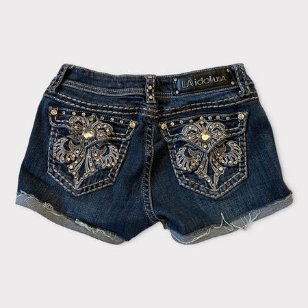 Women’s Y2K Embellished Denim Shorts