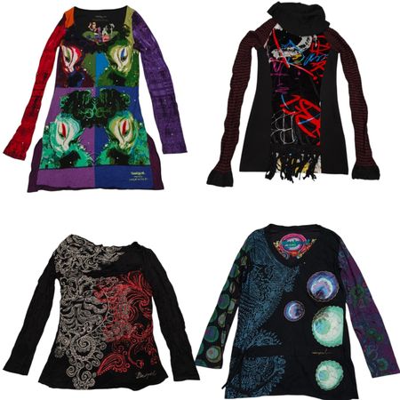 Desigual Women’s Colourful Long Sleeve Tops”