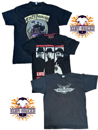 Vintage Graphic Printed T-Shirts | Band Tees | Music Band | Heavy Metal | Y2K | Streetwear | Mix Bundle