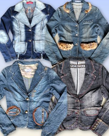 Denim Fitted Blazer 21 Stück