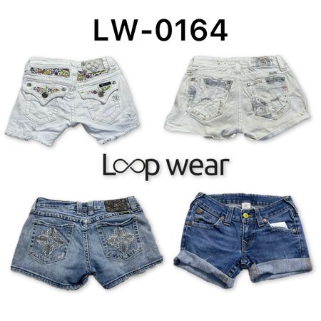 Y2K Branded Micro Denim Mini Shorts