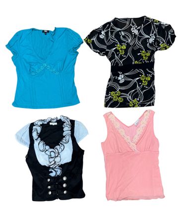 Y2K Sheer Blosue 15 pcs At 1226