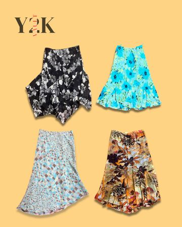 Vintage Aesthetic Ruffle Skirt Bund (Yv-858)